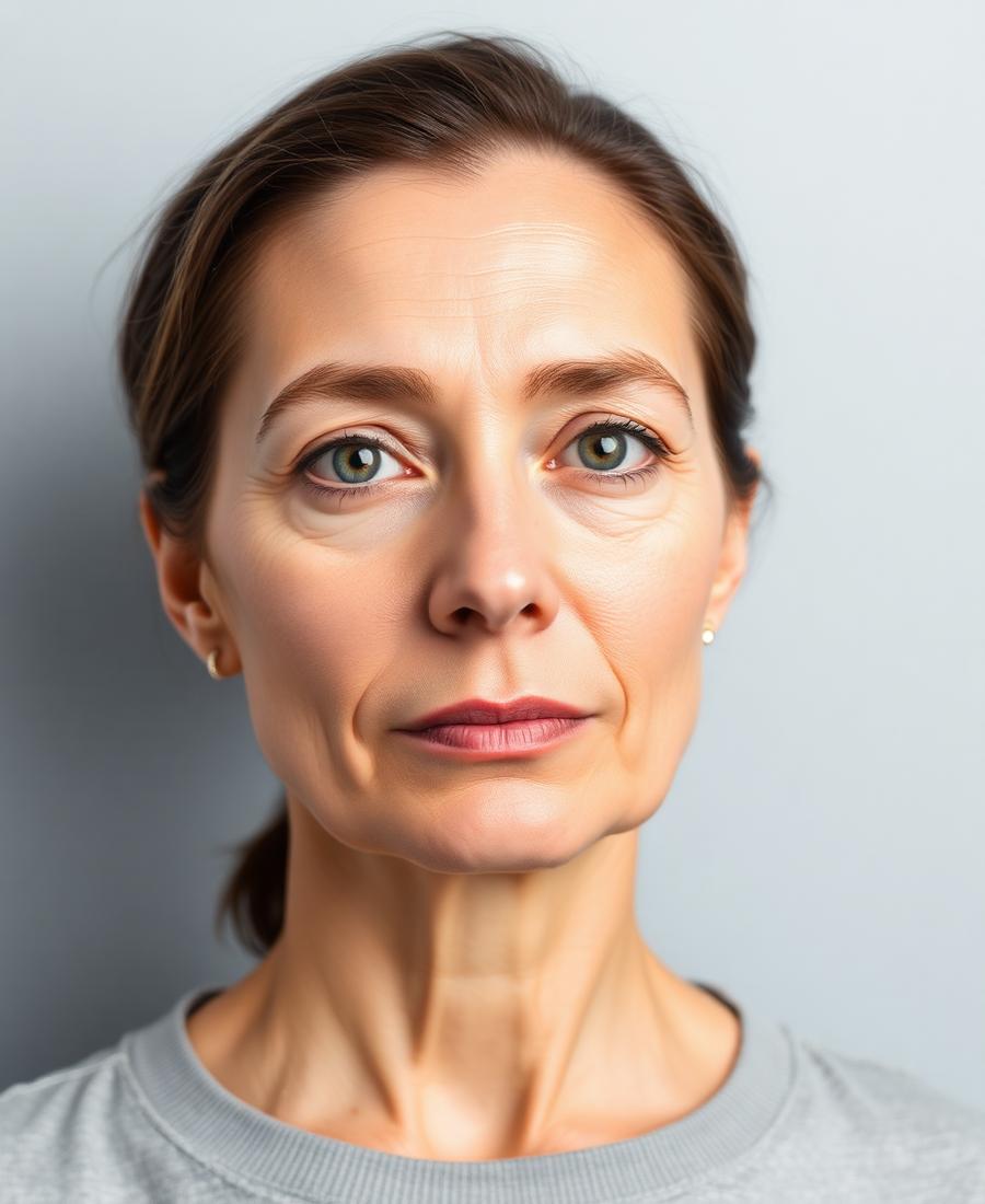 Forehead & crow's feet softening — before